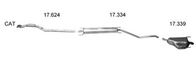 Sistema de gases de escape Opel ASTRA H Estate · Vauxhall ASTRA Mk V Estate