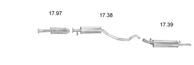 Sistema de gases de escape Opel VECTRA A · Vauxhall CAVALIER Mk III Saloon · Vauxhall CAVALIER Mk III Hatchback