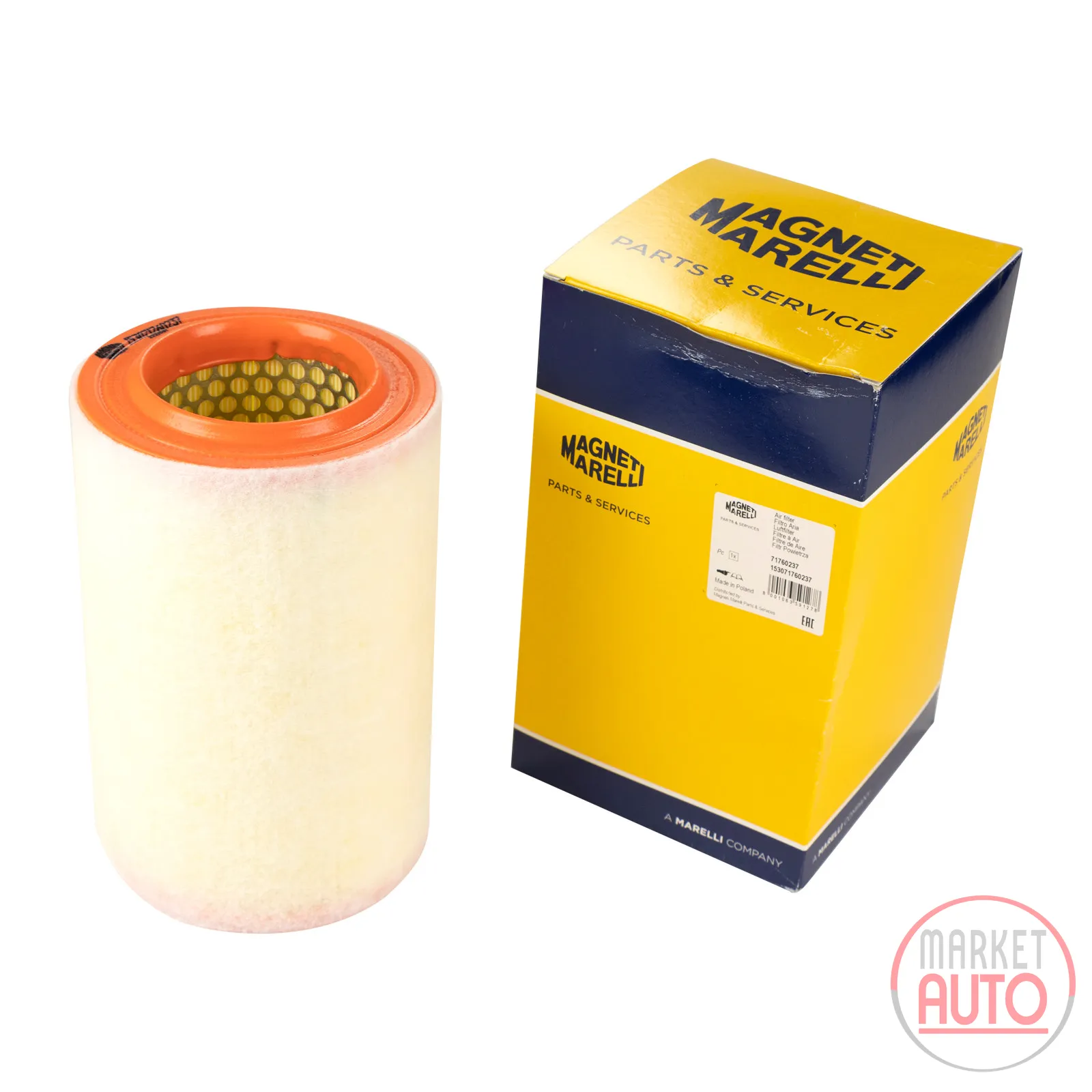 Luftfiltereinsatz rund Magneti Marelli D1=145 D2=93,5 H=241 mm