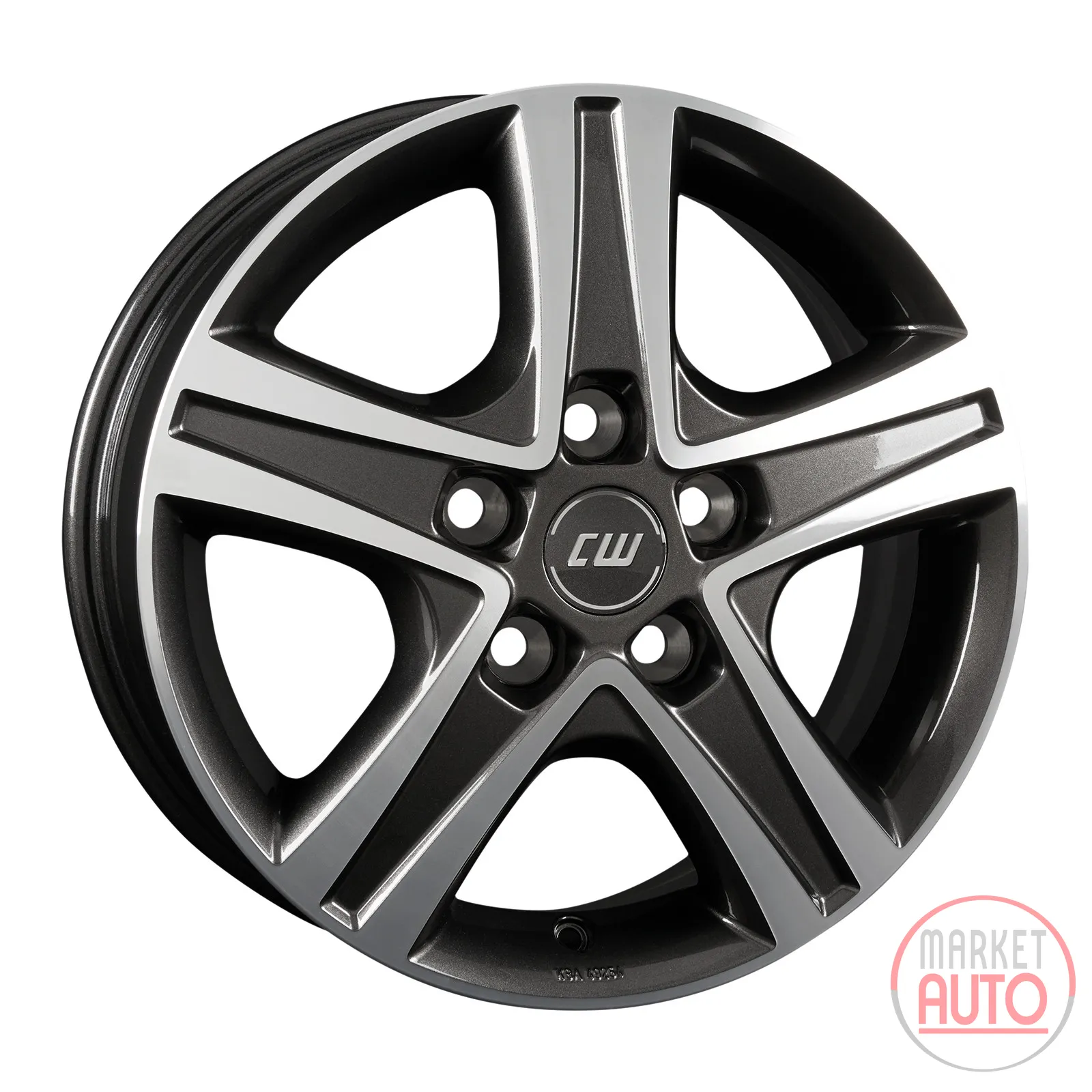 Leichtmetallfelge 15 Zoll Borbet CWD Mistral Anthracite Glossy Polished