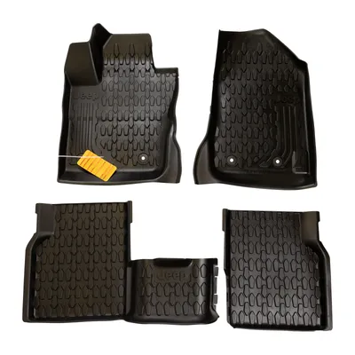 Gummifußmatten-Satz 3er Set schwarz mit Jeep Logo