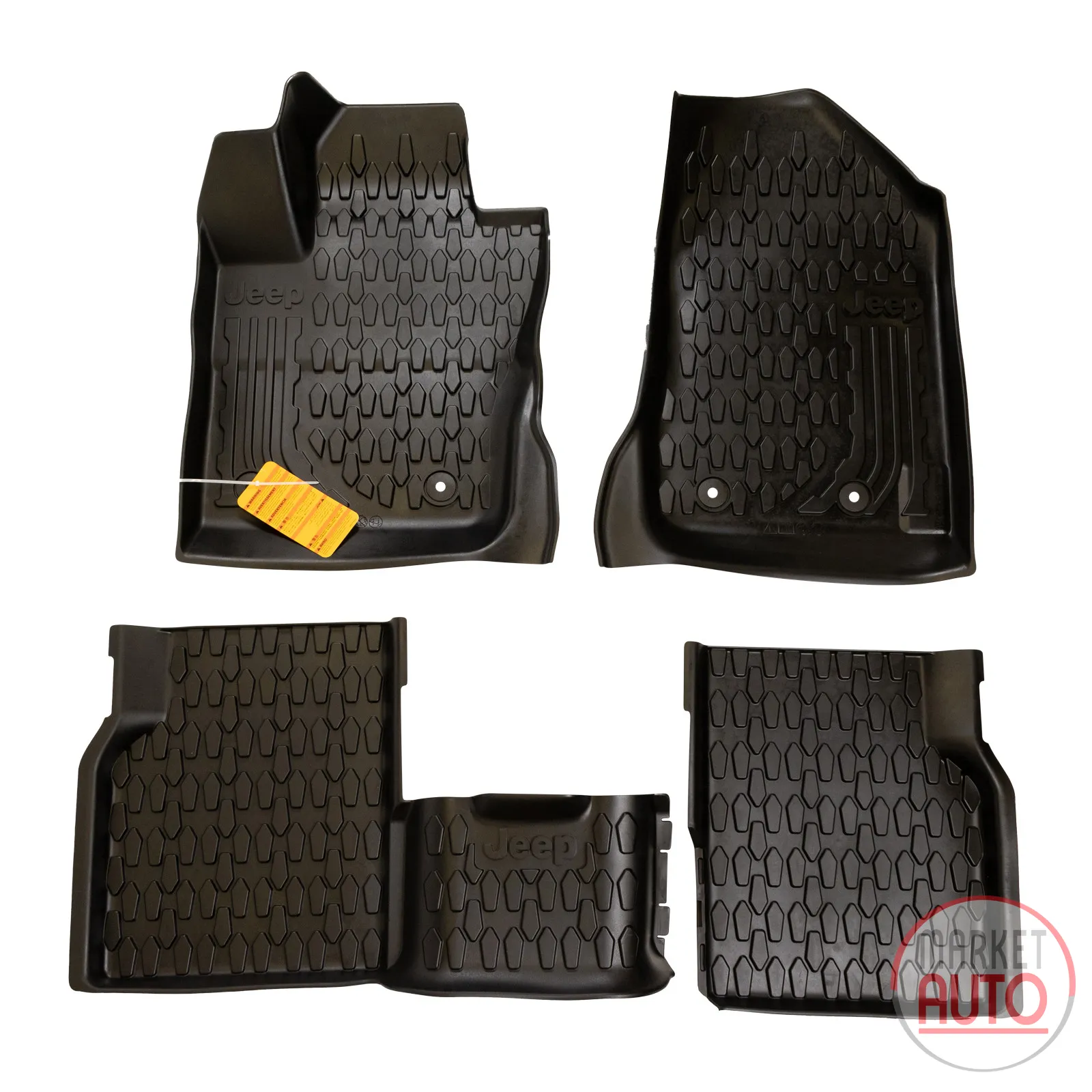 Gummifußmatten-Satz 3er Set schwarz mit Jeep Logo