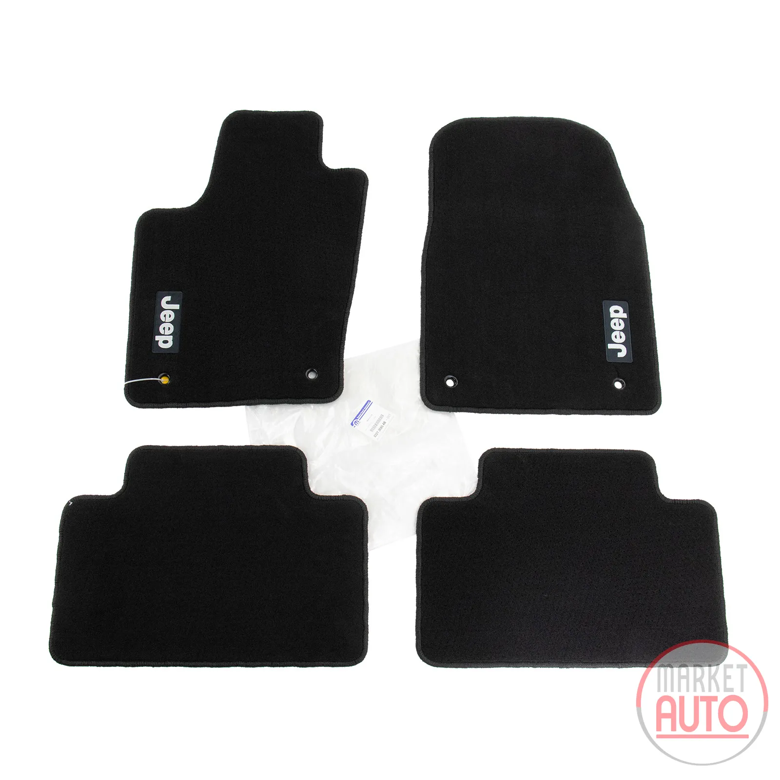 Fussmattensatz schwarz mit Jeep Logo 4er Set