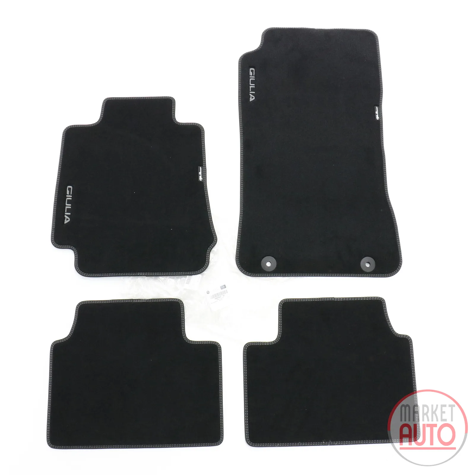 Fussmatten 4er Velour Set mit weiß gesticktem Giulia Logo