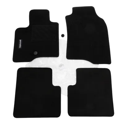 Fußmattensatz 4-teilig Velour schwarz