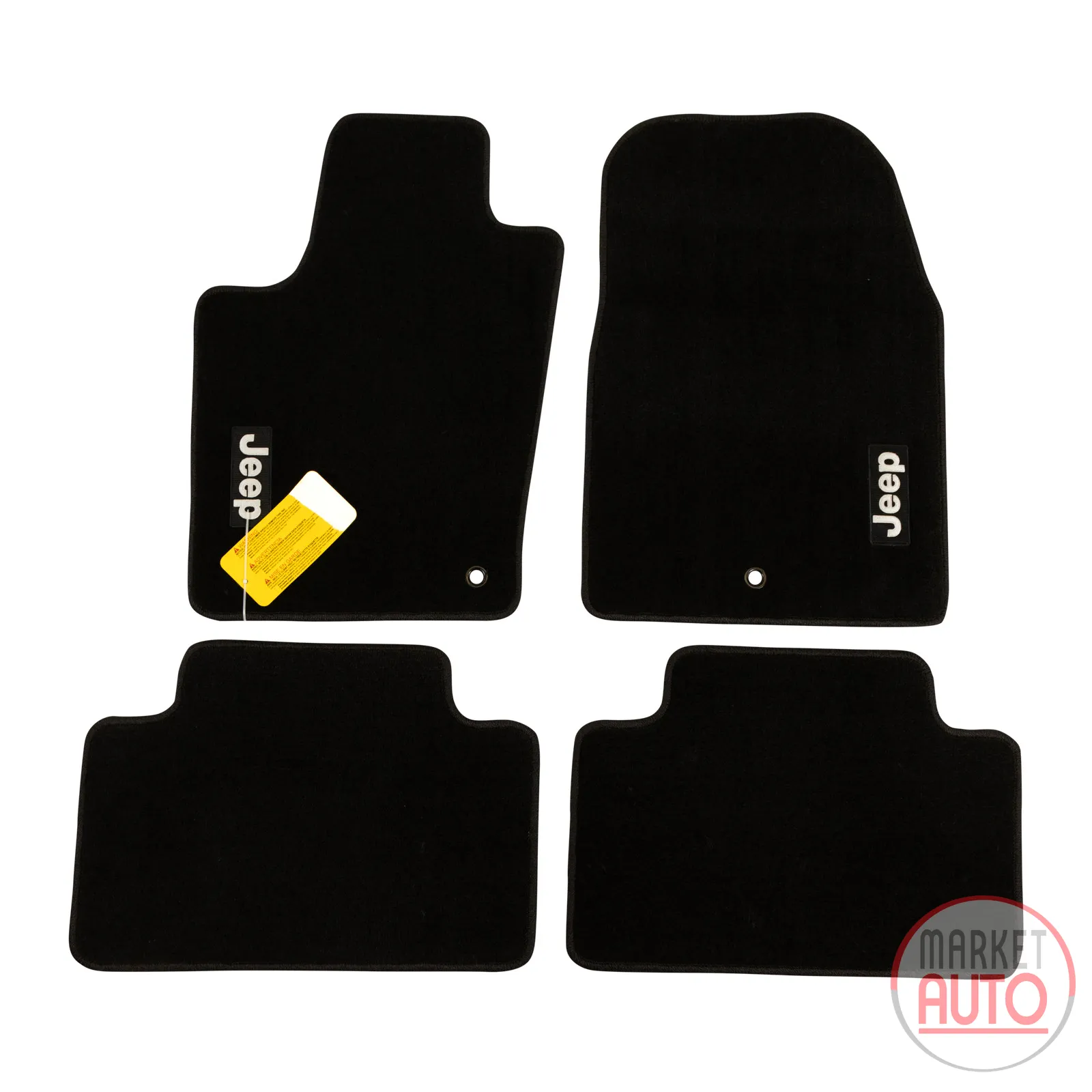 Fußmattensatz 4-teilig Velour schwarz