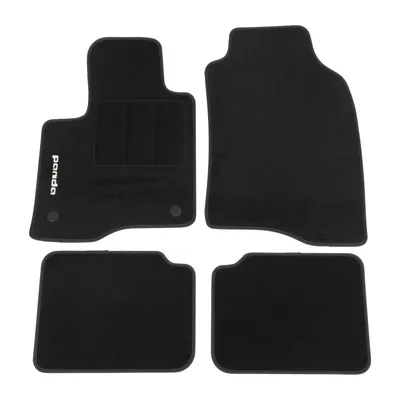Fußmatten Satz Velour schwarz