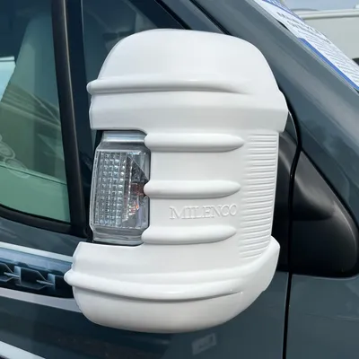 Satz Spiegel Protector Schutz Kappe Weiß