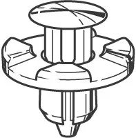 Klemmstück mit Stift Clips schwarz