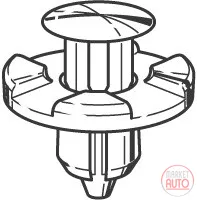 Klemmstück mit Stift Clips schwarz