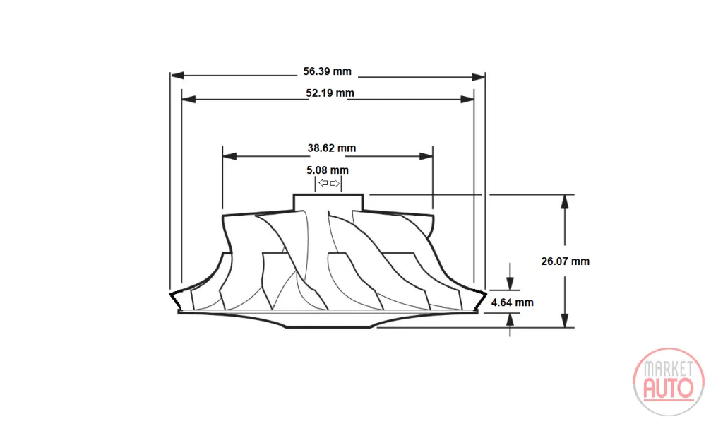 Turbocharger Remanufactured (Hybrid Turbo (GARRETT)