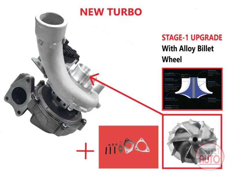 Turbocharger new with upgrade  (Stage-1) upgrade -LVN