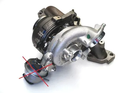 Turbocharger Remanufactured without Vacuum Wastegate Actuator (GARRETT)