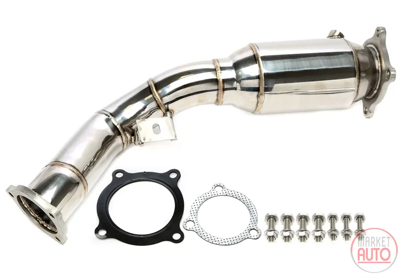 Tubo de acero inoxidable con maniquí catalítico Porsche