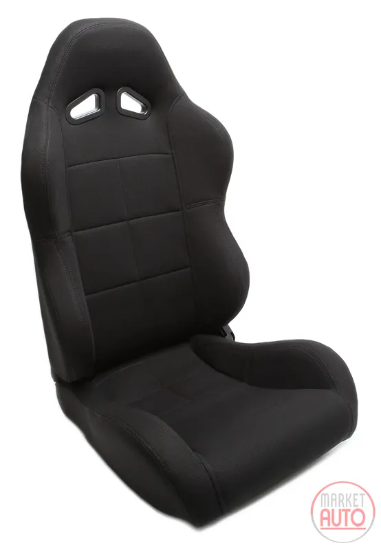 Asiento deportivo - negro, perforado, ajustable, lado izquierdo