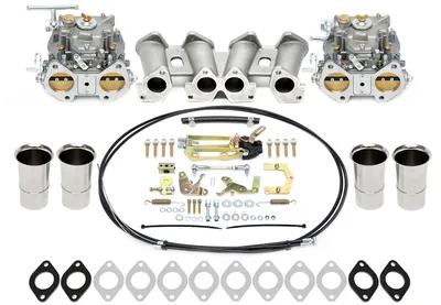Carburador DCOE de 45 mm - kit completo adecuado para motores de flujo cruzado Asiento/VW 2.0l-8V Universell