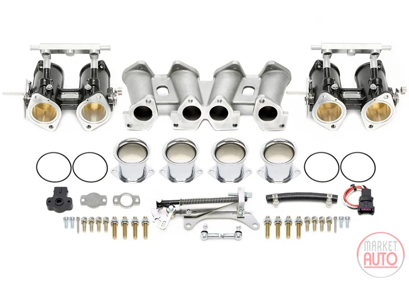 Cuerpo de acelerador DCOE de 45 mm - kit completo adecuado para motores de flujo cruzado Asiento / VW 2.0l-8V Universell