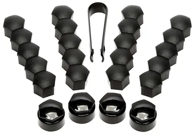 Tapones de perno de lug set negro estera