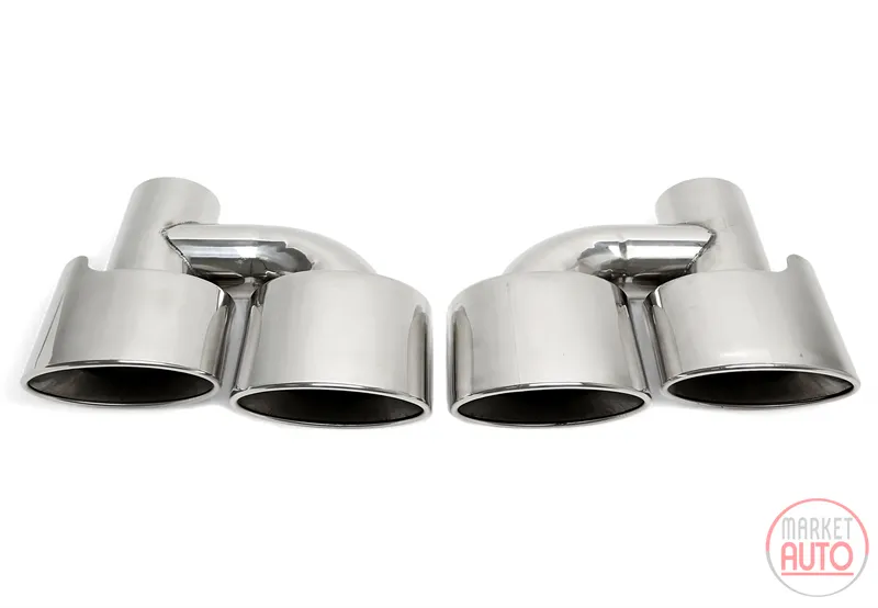 Tubo de escape de acero inoxidable universal para soldadura en "diseño único de tubo H" en cromo / brillo Mercedes Benz