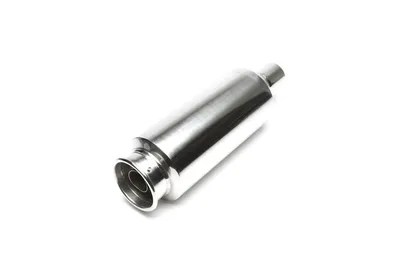 Silencioso trasero deportivo universal 115 / 45mm redondo / con pestaña / silenciador en tubo de escape