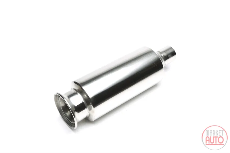 Silencioso trasero deportivo universal 125 / 95mm redondo / con pestañas