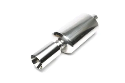 Silencioso trasero deportivo universal 100mm redondo / liso / dibujado hacia el interior