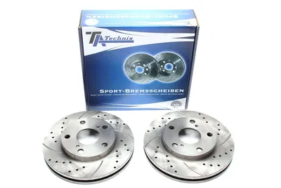 Disco de freno deportivo fijado eje delantero perforado + ranurado + ventilación interna Toyota
