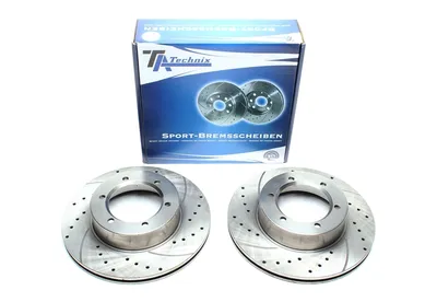 Disco de freno deportivo fijado eje delantero perforado + ranurado + ventilación interna Toyota · VW