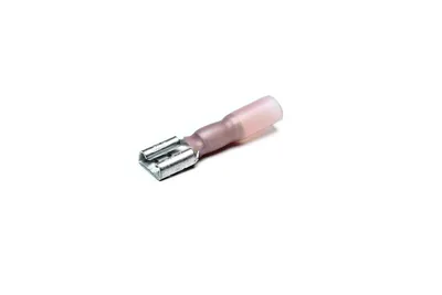 Manga plana de conector rojo 6,3mm