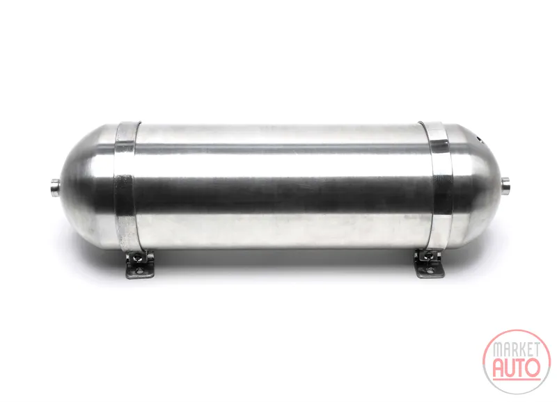 Depósito de aire sin soldadura 11 litros / tanque de aire aluminio cepillado anodizado