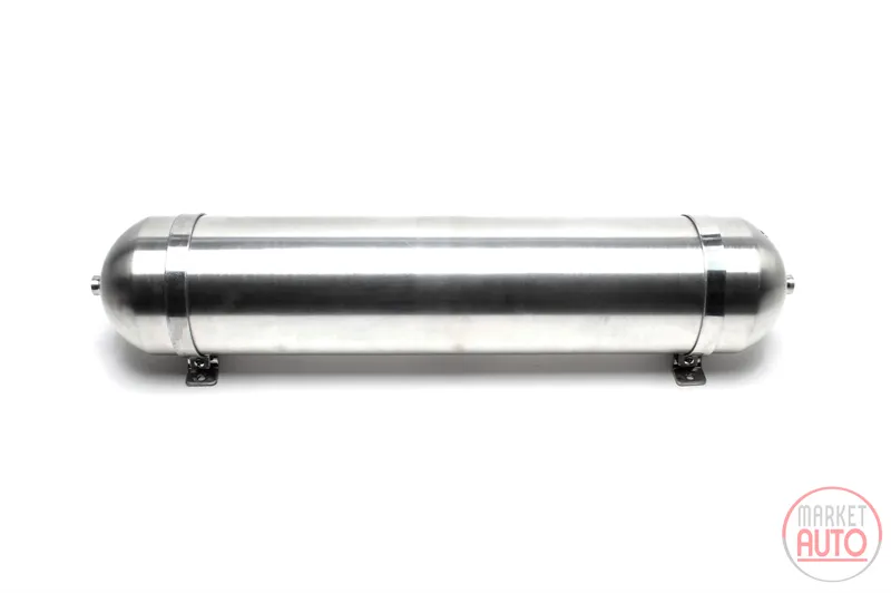 Depósito de aire sin soldadura 19 litros / tanque de aire aluminio cepillado / anodizado