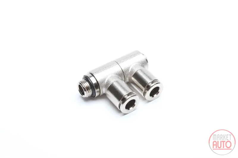 Doble ajuste de empuje de ángulo 2 x 6 mm con 1/8" macho
