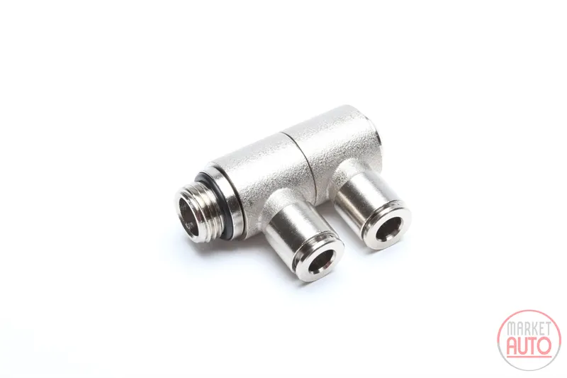 Doble ajuste de empuje de ángulo 2 x 6 mm con 1/4" macho