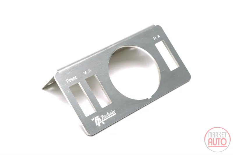 / Soporte indicador de presión de aire / marco de aluminio cepillado / 90° en ángulo