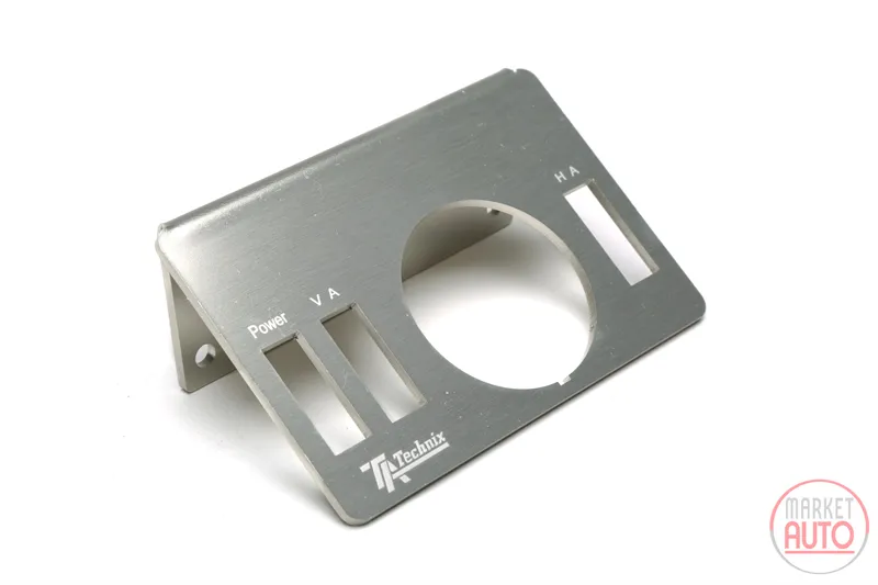 / Soporte indicador de presión de aire / marco de aluminio cepillado / 50° en ángulo